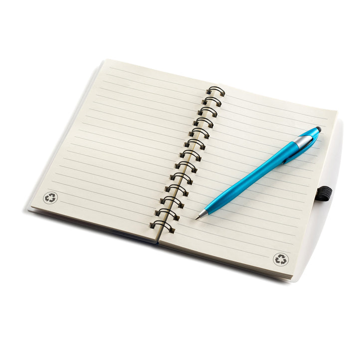 SpiralScript 5.5 x 7 Plastic Spiral Journal with Pen