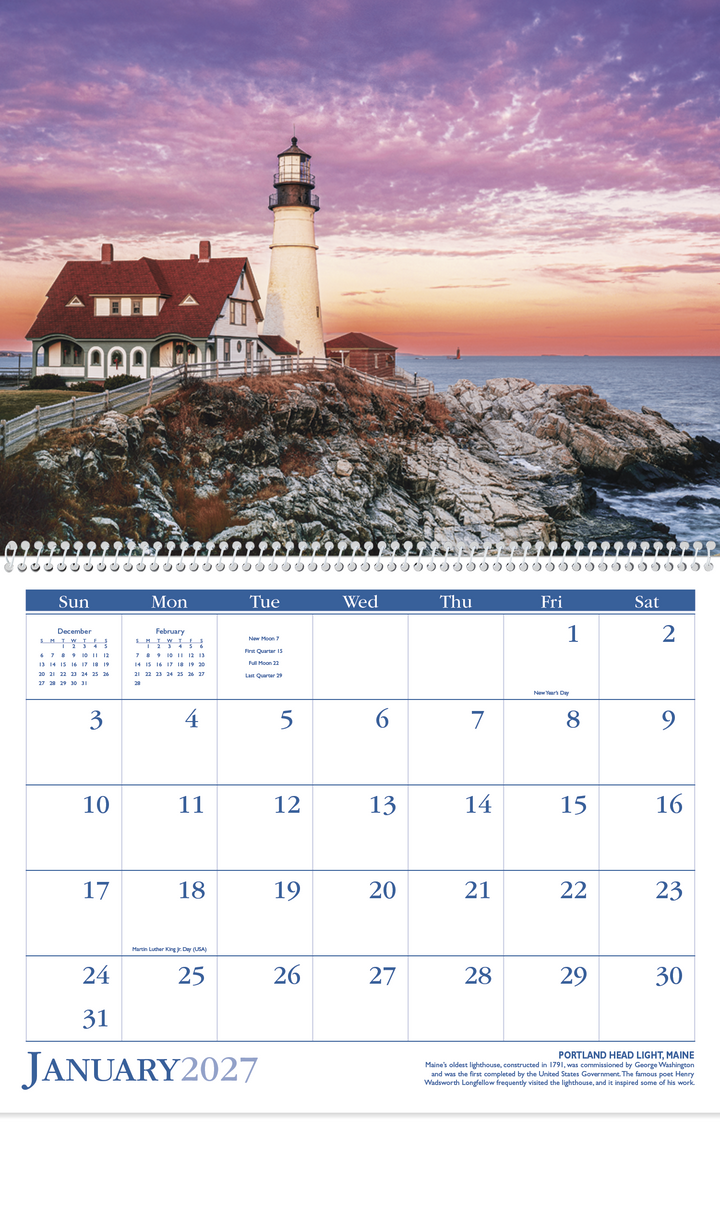 Triumph® Calendars Lighthouses Calendar