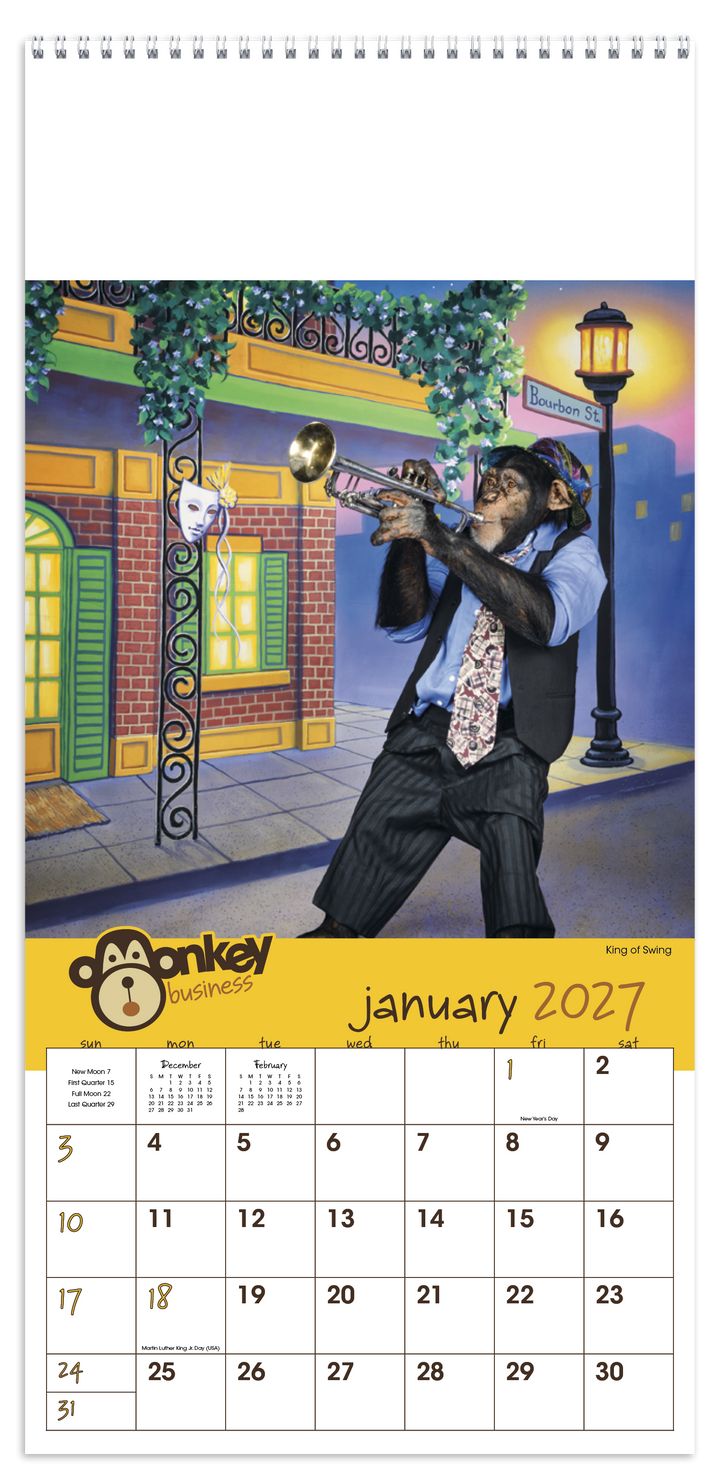 Triumph® Calendars Monkey Business Calendar