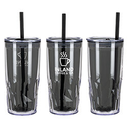 Luster 16 oz 2-in-1 Recycled Acrylic Straw Tumbler