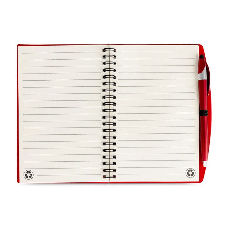 SpiralScript 5.5 x 7 Plastic Spiral Journal with Pen