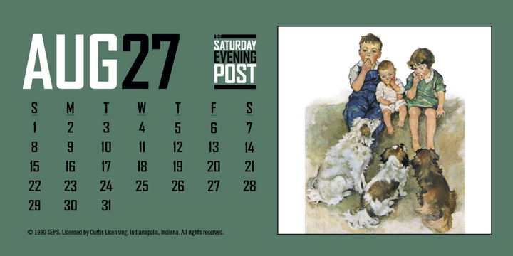Triumph® Calendars  The Saturday Evening Post Desk Calendar