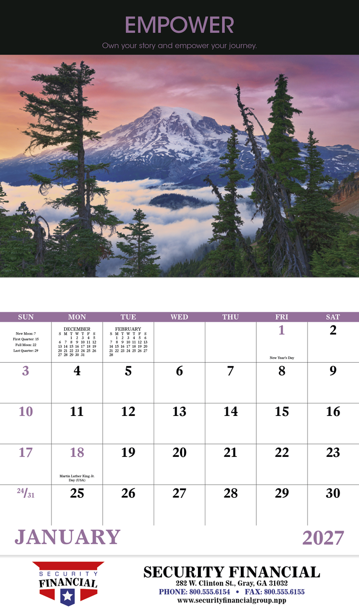 Good Value™ Motivations - Stapled Calendar