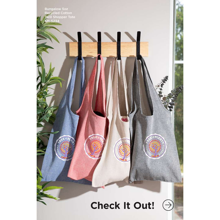 Bungalow 5oz Recycled Cotton Twill Shopper Tote