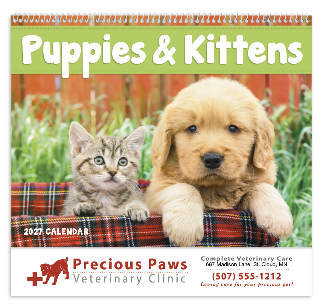 Good Value™ Puppies & Kittens - Spiral Calendar