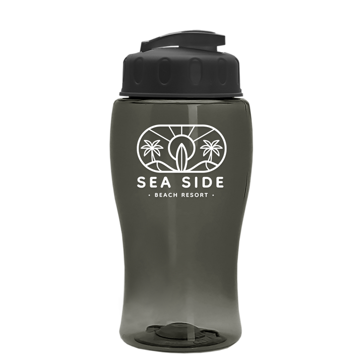 Poly-Pure Jr. - 18 oz. Transparent Bottle with USA Flip