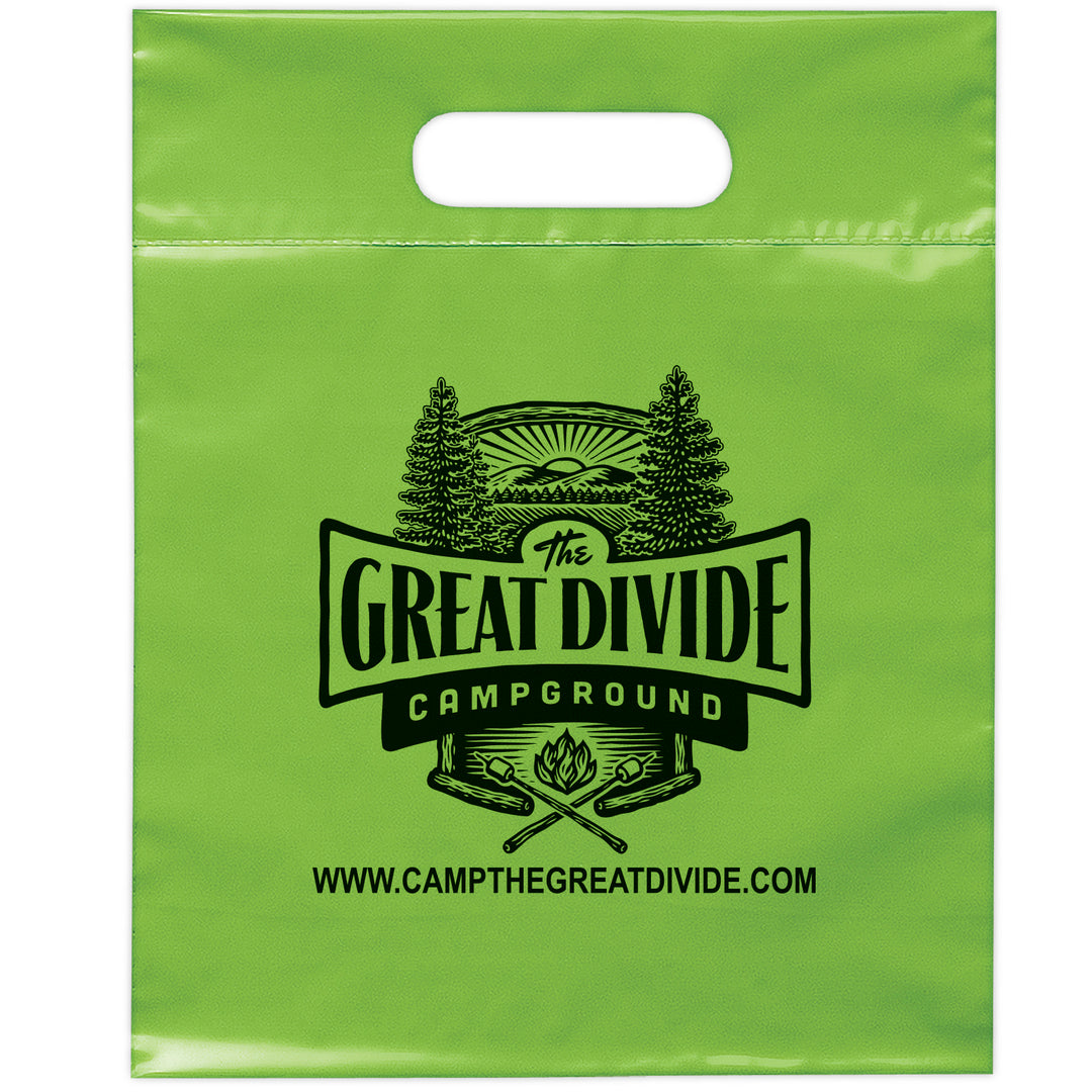 Die Cut Handle Bag - 9 1/2W x 12H - Flexo Ink Print