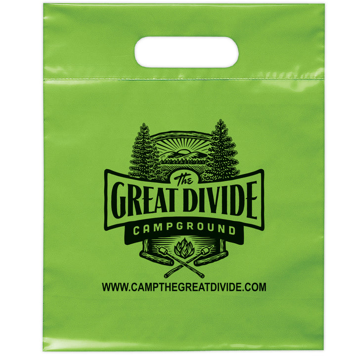 Die Cut Handle Bag - 9 1/2W x 12H - Flexo Ink Print