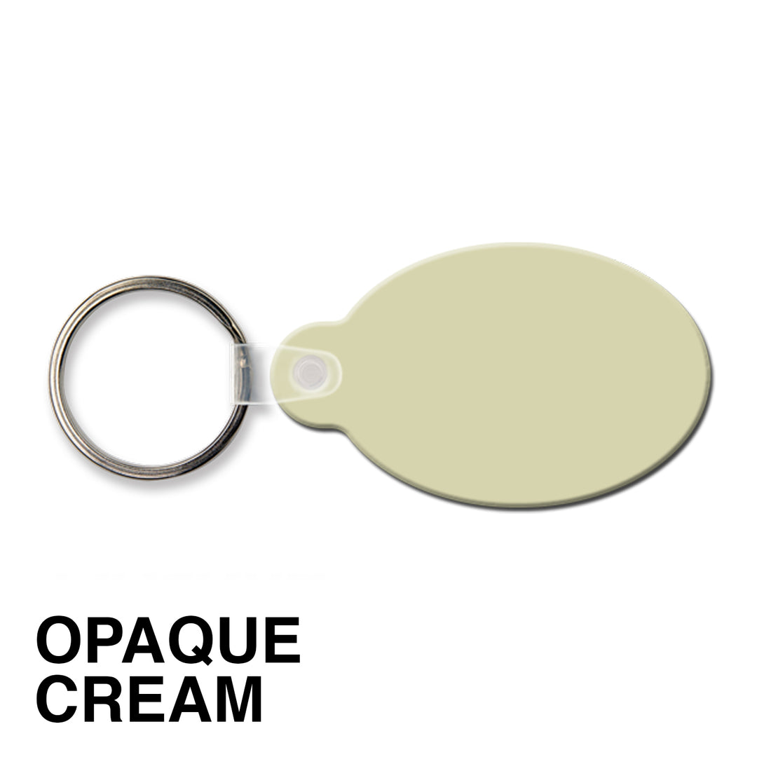 Oval w/Tab Key Tag (Spot Color)