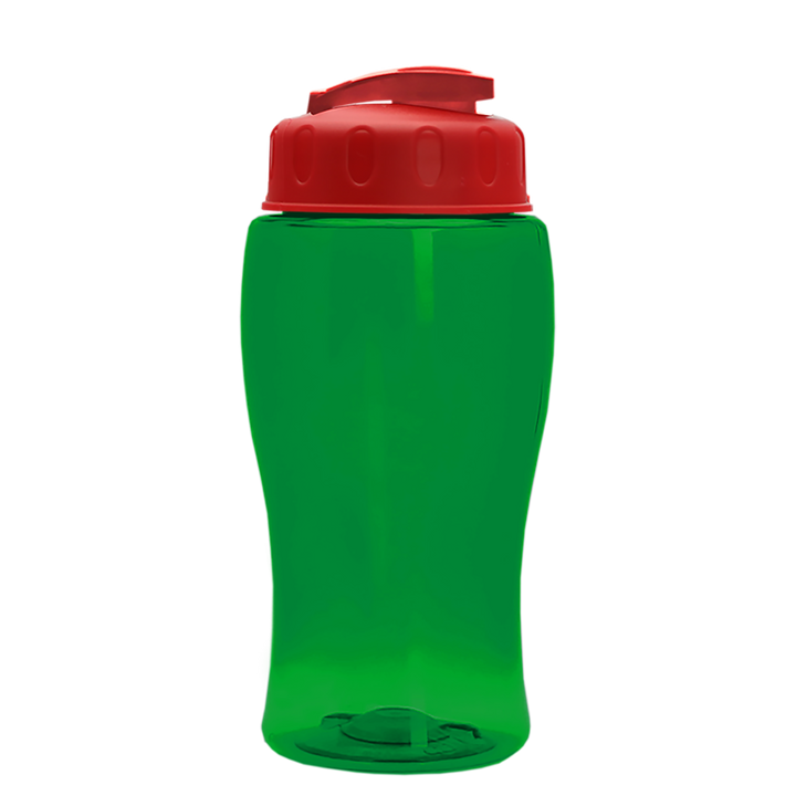 Poly-Pure Jr. - 18 oz. Transparent Bottle with USA Flip