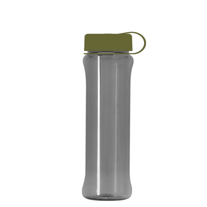 Boss Embossed RPET Bottle with Tethered Lid - 26 oz.