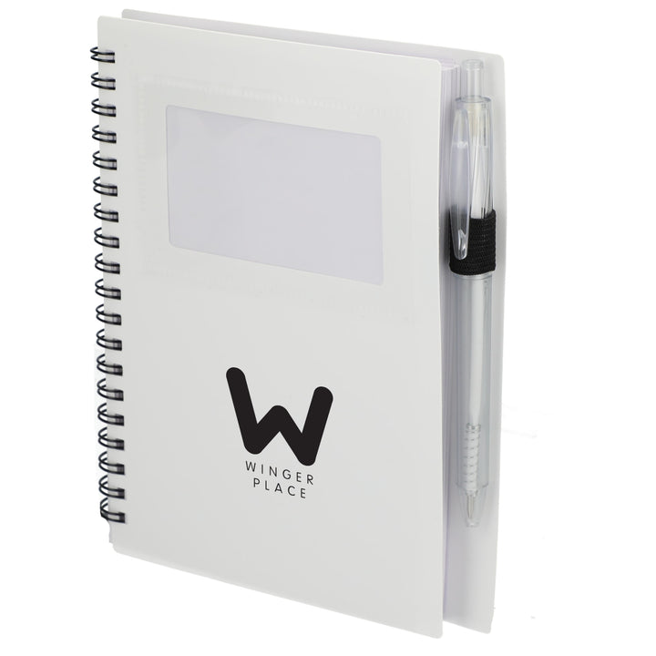 FSC® Recycled 5" x 7" Star Spiral Notebook with Pe
