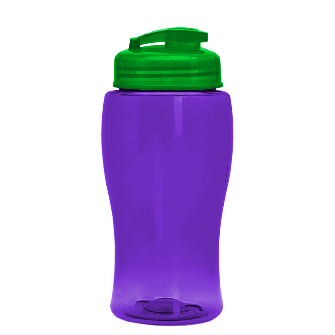 Poly-Pure Jr. - 18 oz. Transparent Bottle with USA Flip