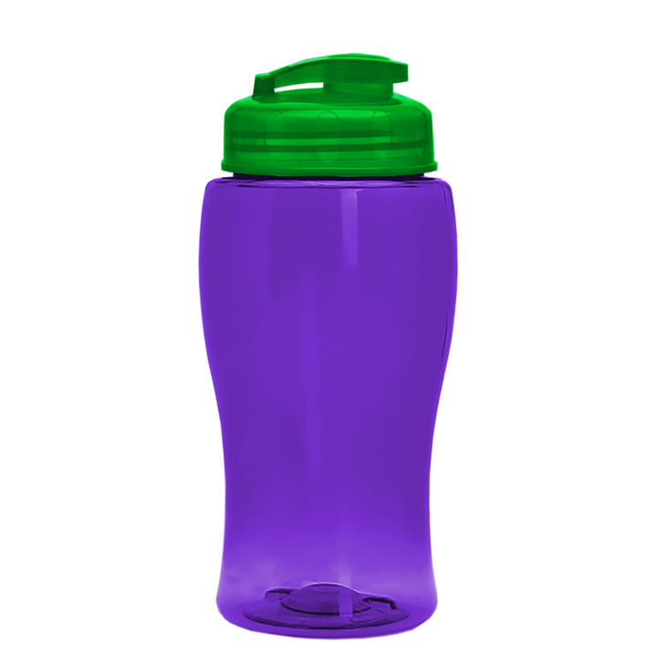 Poly-Pure Jr. - 18 oz. Transparent Bottle with USA Flip