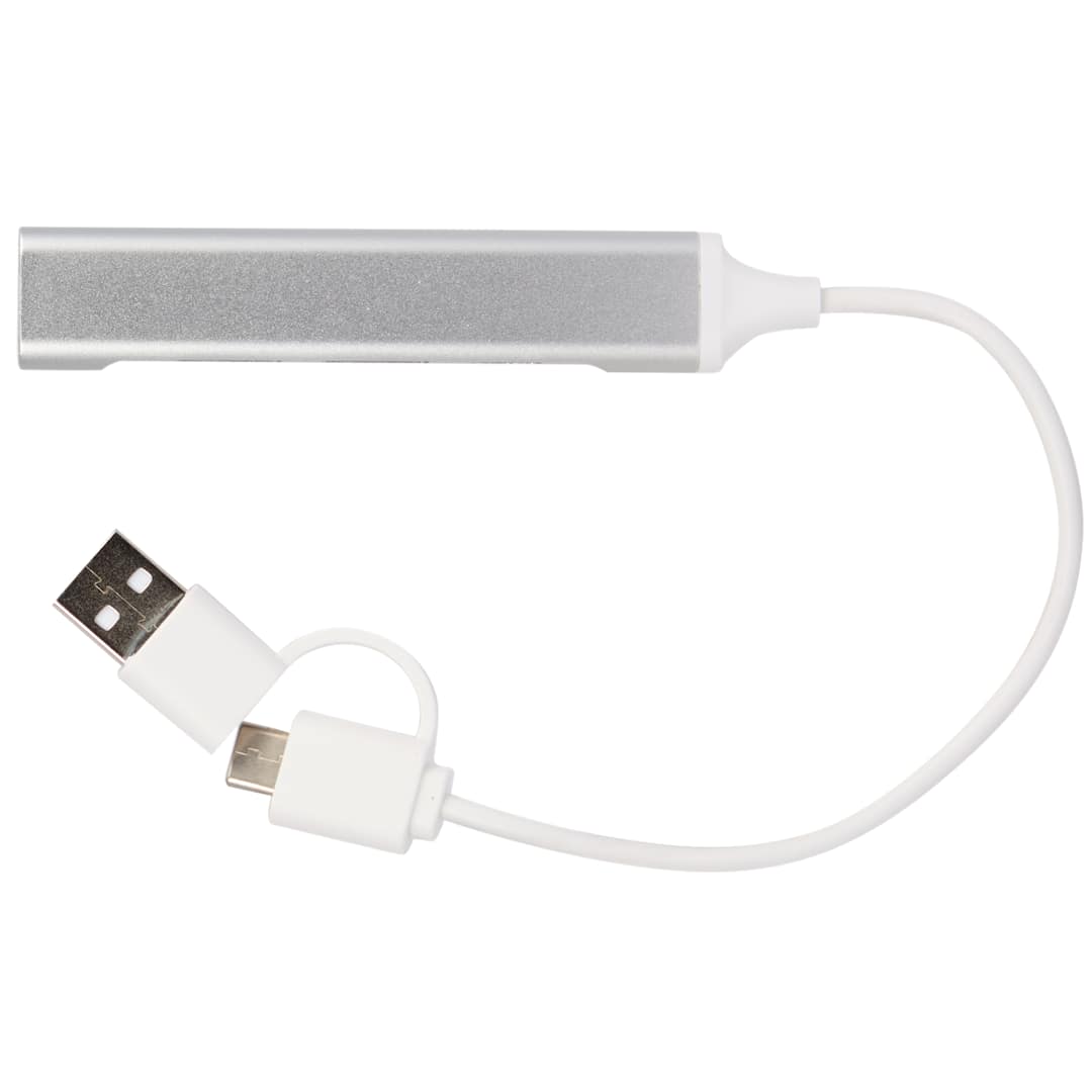 Aluminum 4-Port USB-A and C Hub