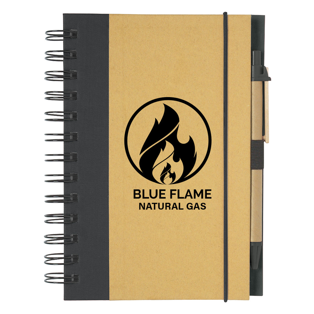 ECO-INSPIRED SPIRAL NOTEBOOK & PEN