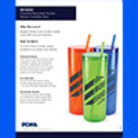 Chroma Recycled Acrylic Straw Tumbler 16oz