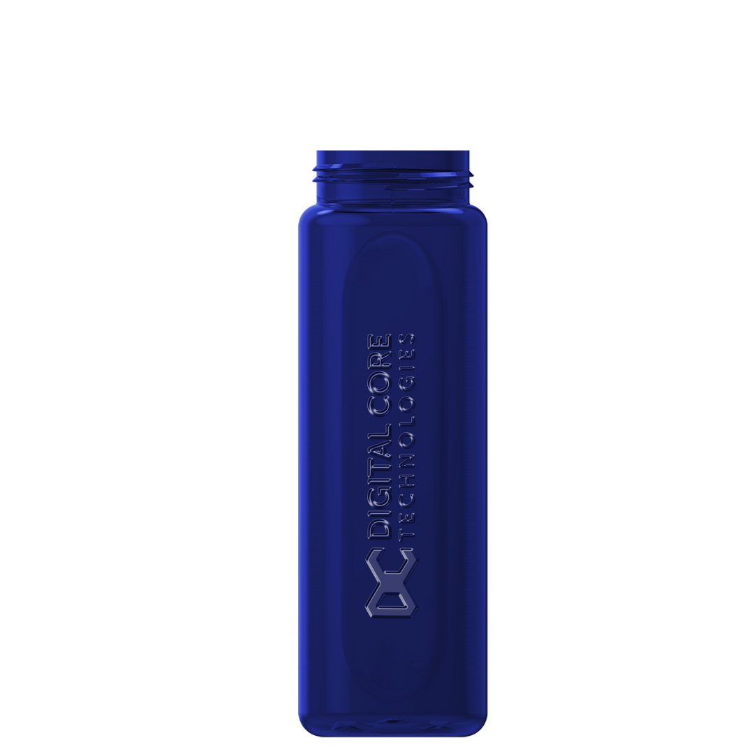 Garyline® Boss Embossed RPET Bottle with Flip-Straw, Swivel Handle Lid - 26 oz.