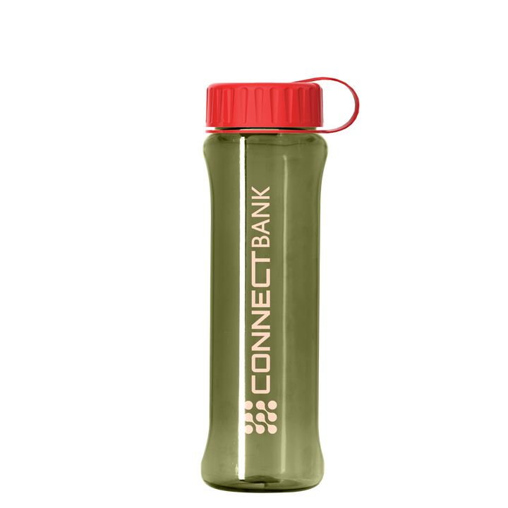 Boss Embossed RPET Bottle with Tethered Lid - 26 oz.