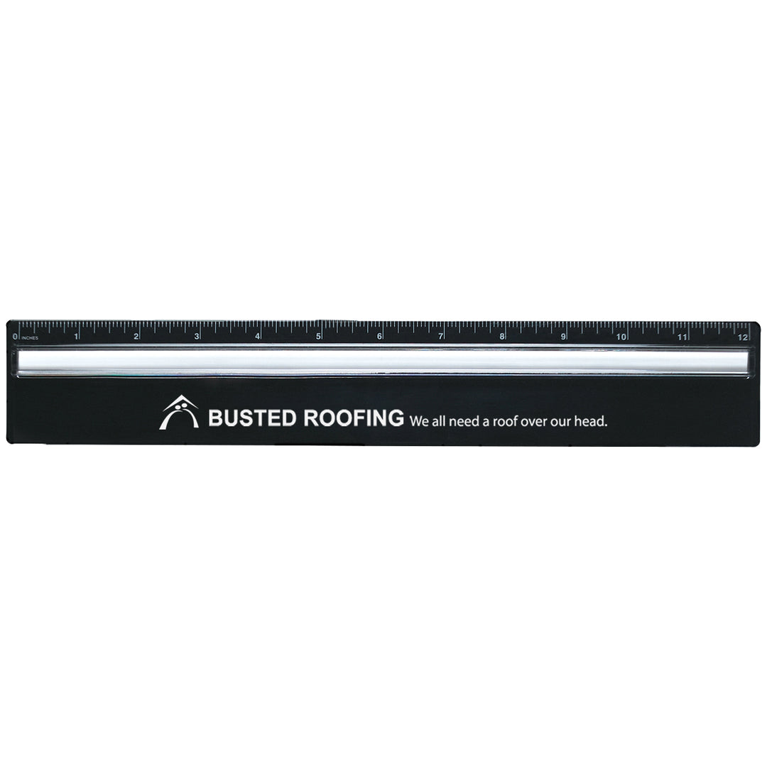 Plastic 12" Ruler With Magnifying Glass