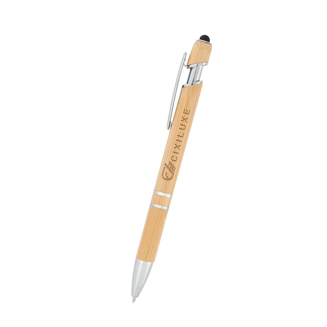 Tropical Bamboo Incline Pen With Stylus