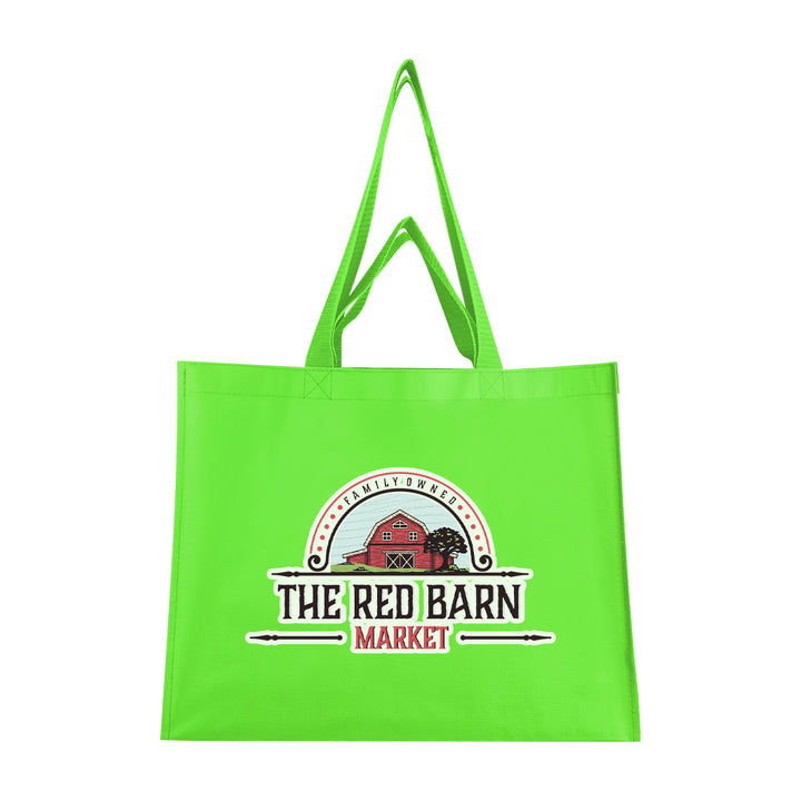 Matte Laminated Recycled Non-Woven Dual Handle Shopper Tote Bag