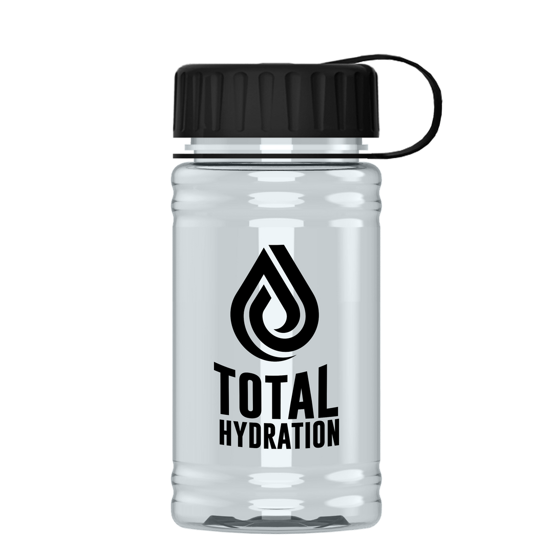 Mini RPET Bottle with Tethered Lid - 16 oz.
