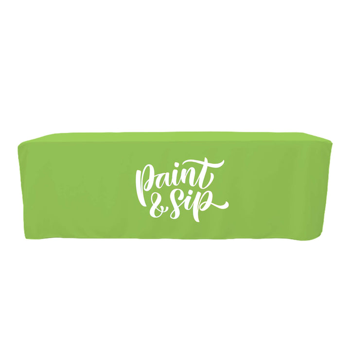 8 ft. Fitted PolyKnit™ Table Cover (One Color Logo)