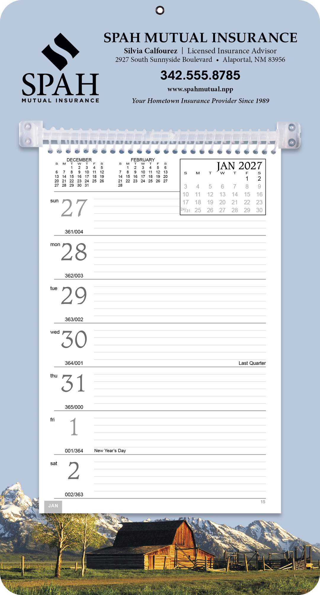 Triumph® Calendars Full-Color Weekly Memo Calendar