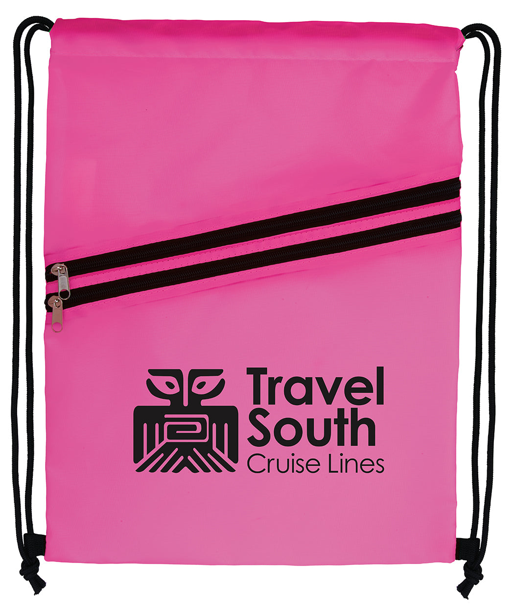 Good Value™ Neon Multi-Zippered Drawstring Backpack