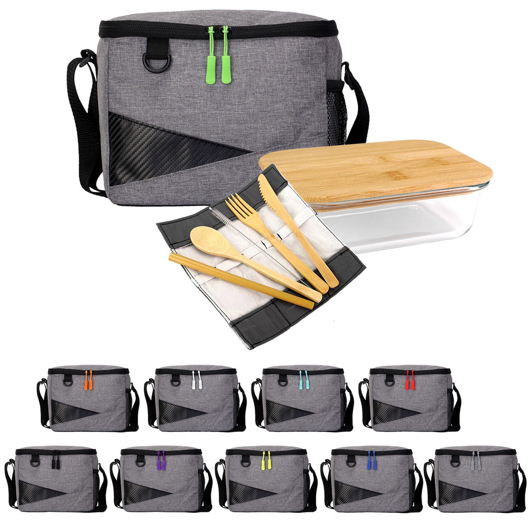 RECYCLED COOLER & BAMBOO SET