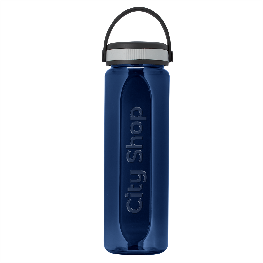 Boss Embossed RPET Bottle with Grip Lid - 26 oz.