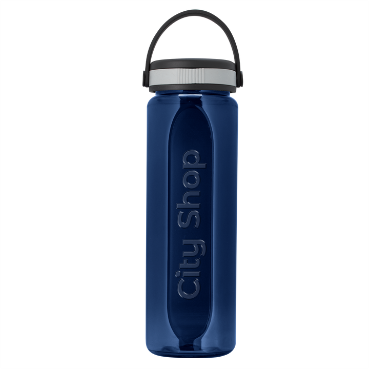 Boss Embossed RPET Bottle with Grip Lid - 26 oz.