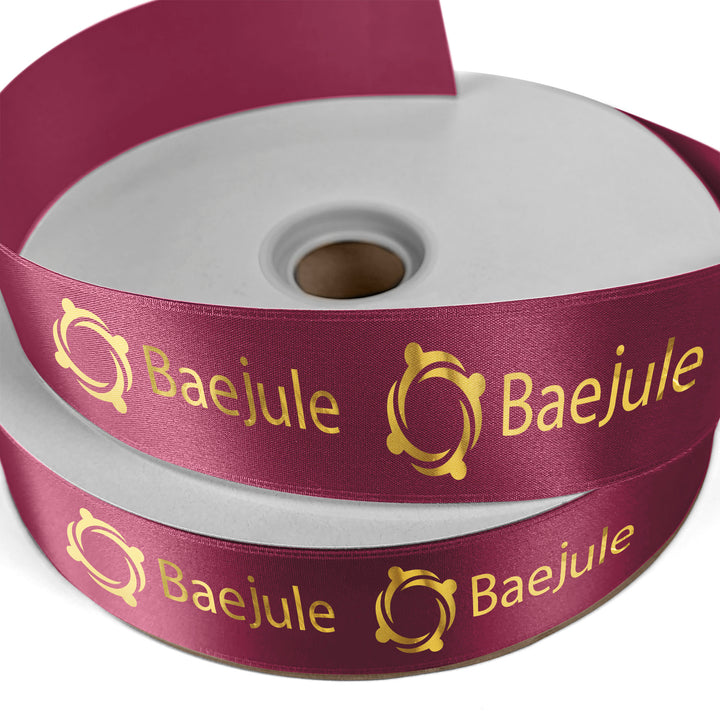 1 1/2" Badge Satin Ribbon - 100yd Roll - Foil Print