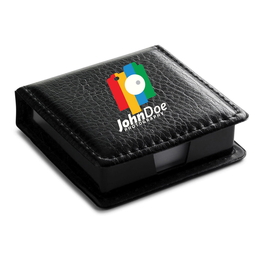 Leatherette Flip-Top Calendar Box with White Note Paper