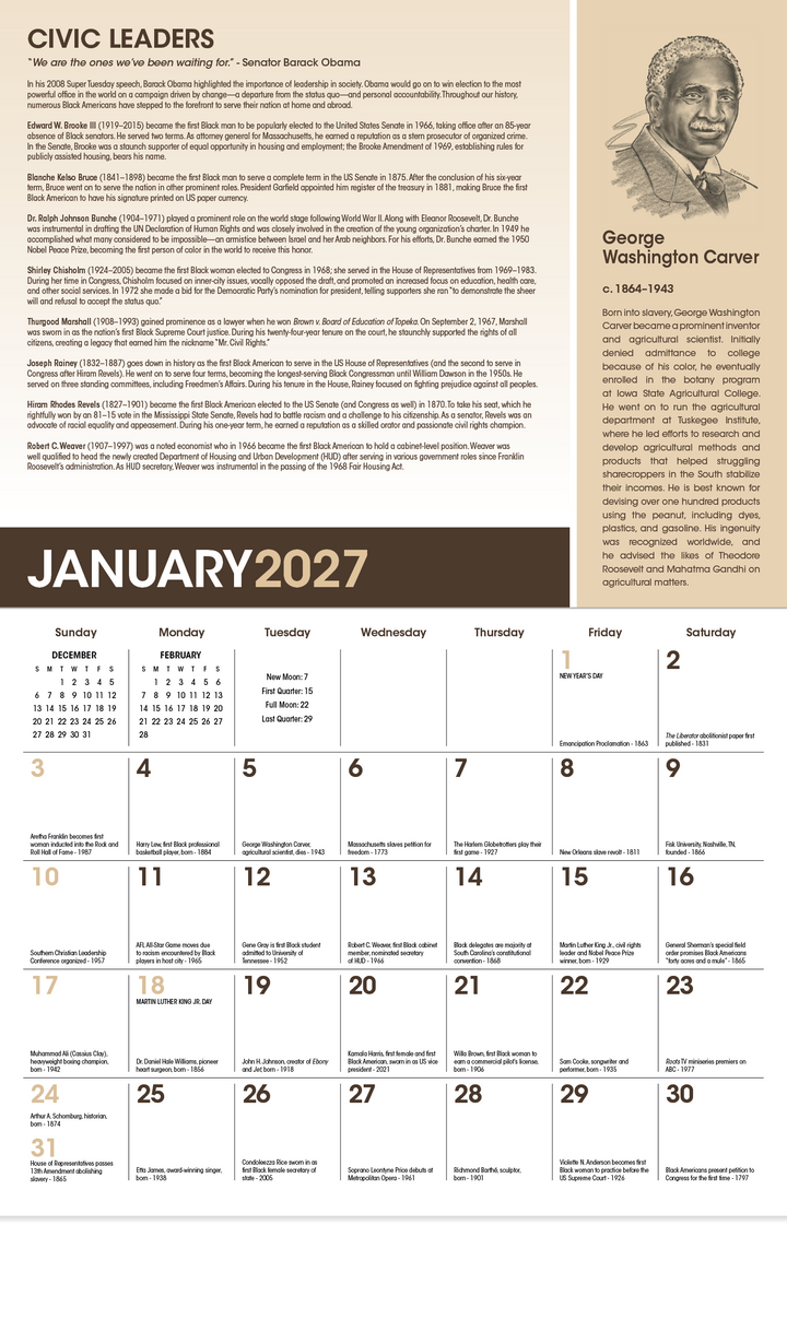 Triumph® Calendars African-American Heritage Barack Obama Calendar