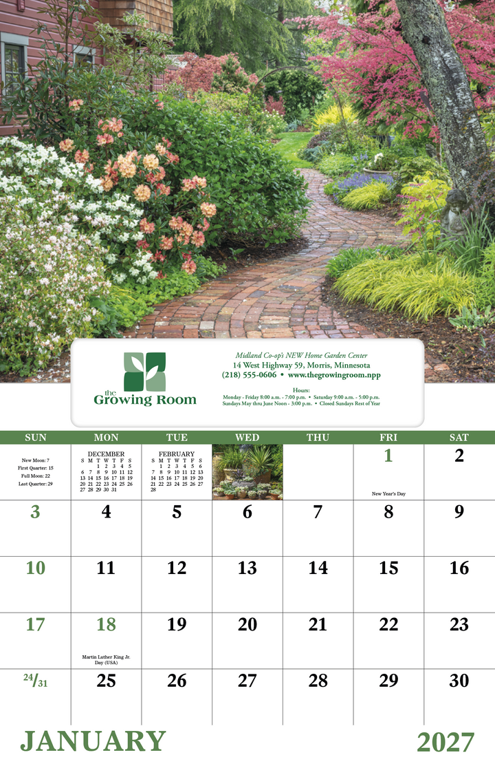 Good Value™ Garden Walk - Window Calendar