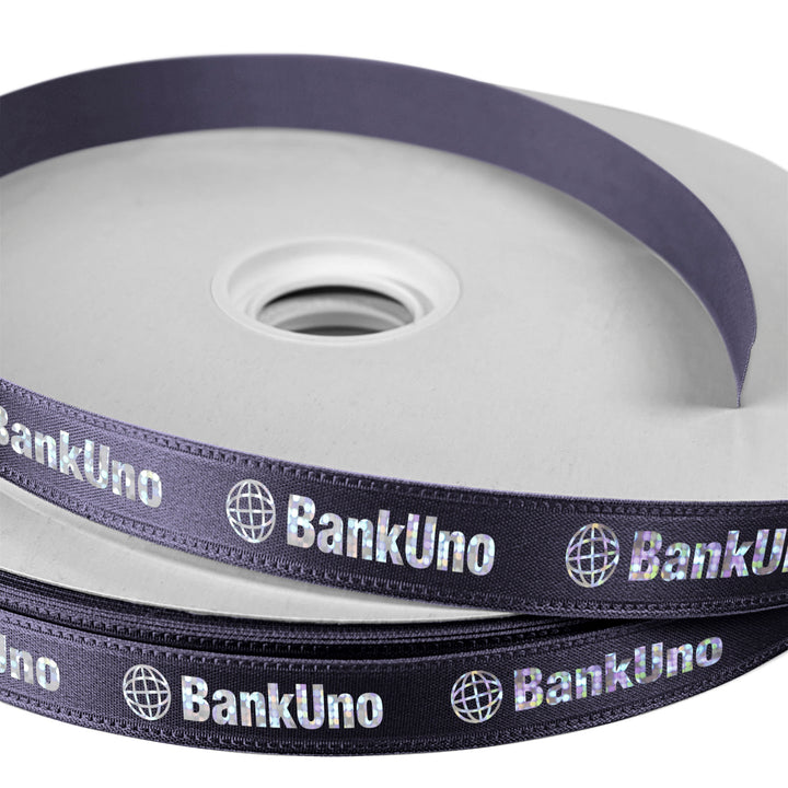 5/8" Badge Satin Ribbon - 100yd Roll - Foil Print