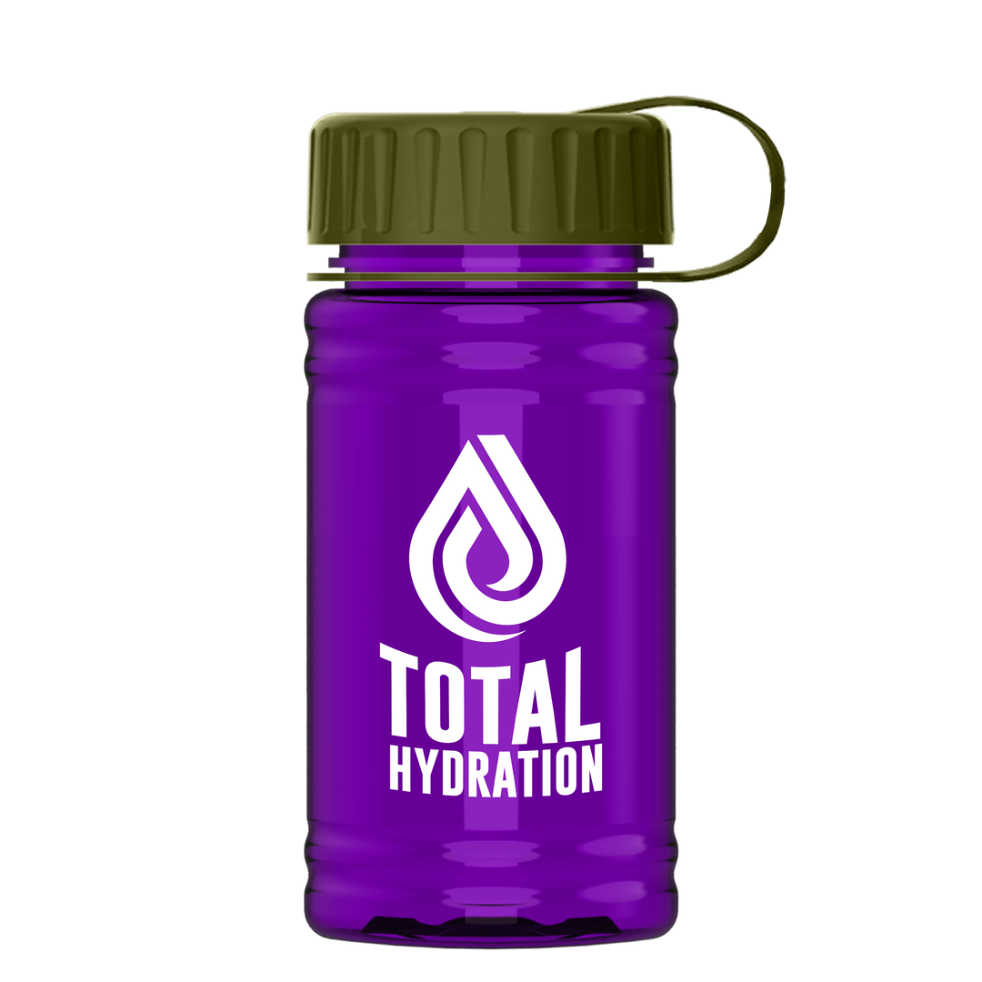 Mini RPET Bottle with Tethered Lid - 16 oz.