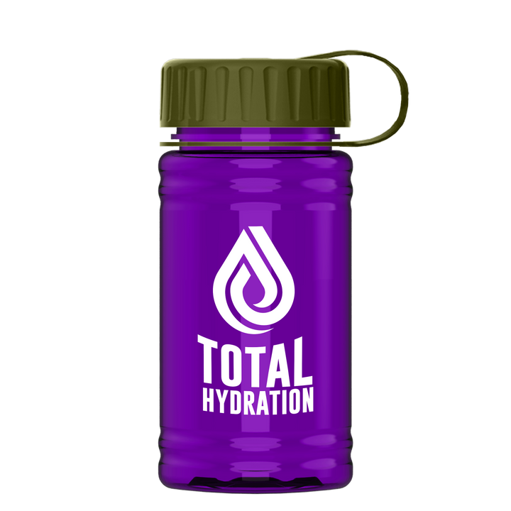 Mini RPET Bottle with Tethered Lid - 16 oz.