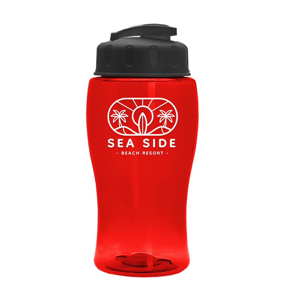 Poly-Pure Jr. - 18 oz. Transparent Bottle with USA Flip