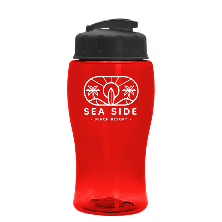 Poly-Pure Jr. - 18 oz. Transparent Bottle with USA Flip
