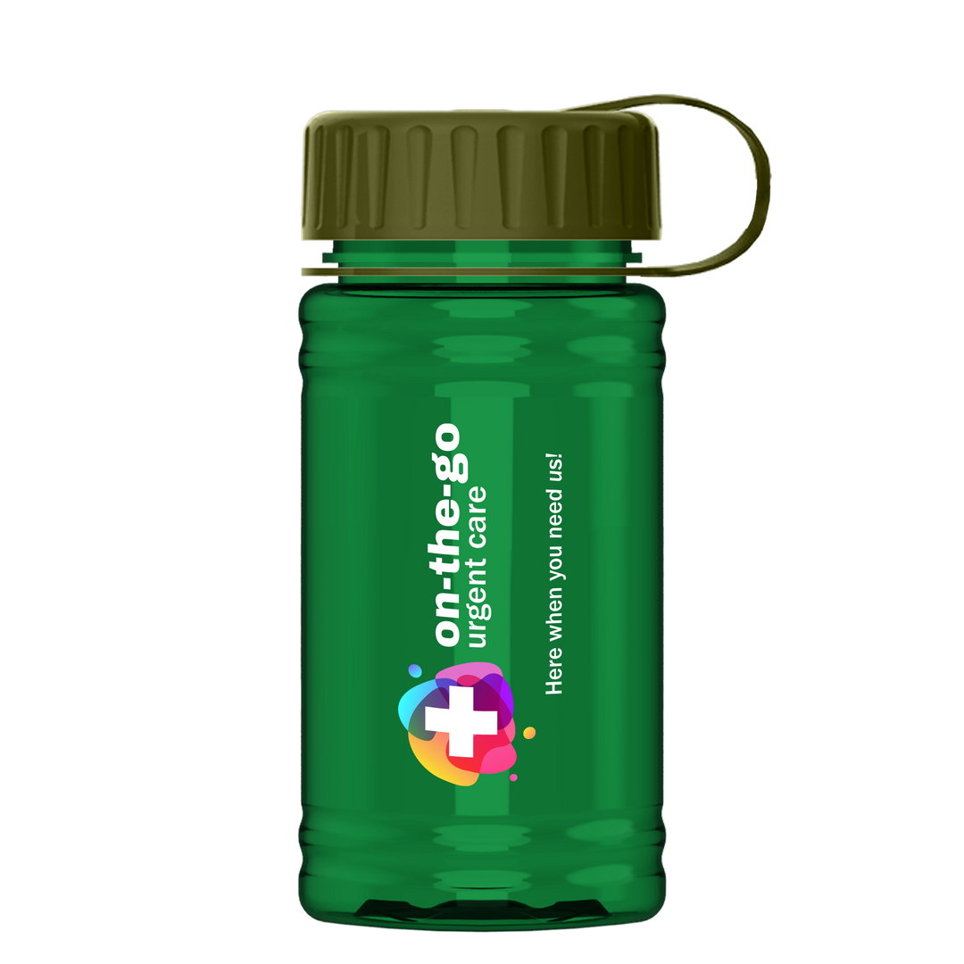 Mini RPET Bottle with Tethered Lid - 16 oz.