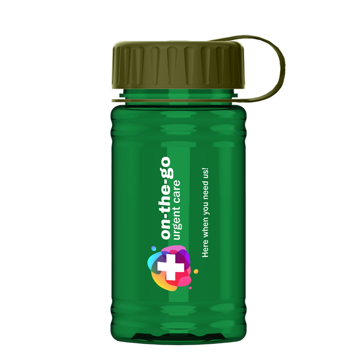 Mini RPET Bottle with Tethered Lid - 16 oz.