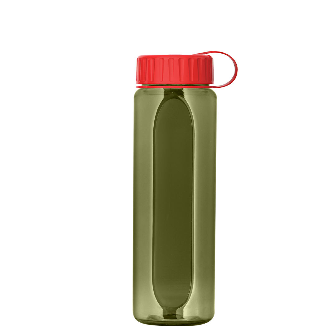 Boss Embossed RPET Bottle with Tethered Lid - 26 oz.
