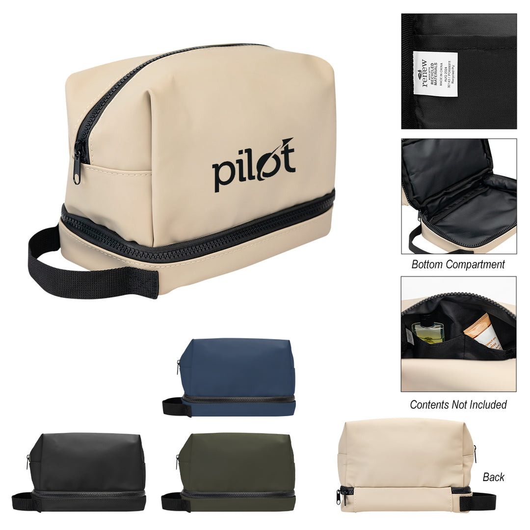 Hudson rPET Leatherette Toiletry Bag