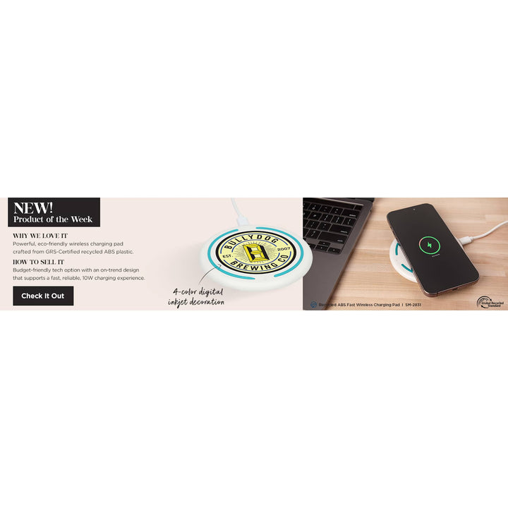 Recycled ABS Fast Wireless Charging Pad
