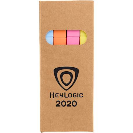 4-Piece Square Recycled Highlighter Set