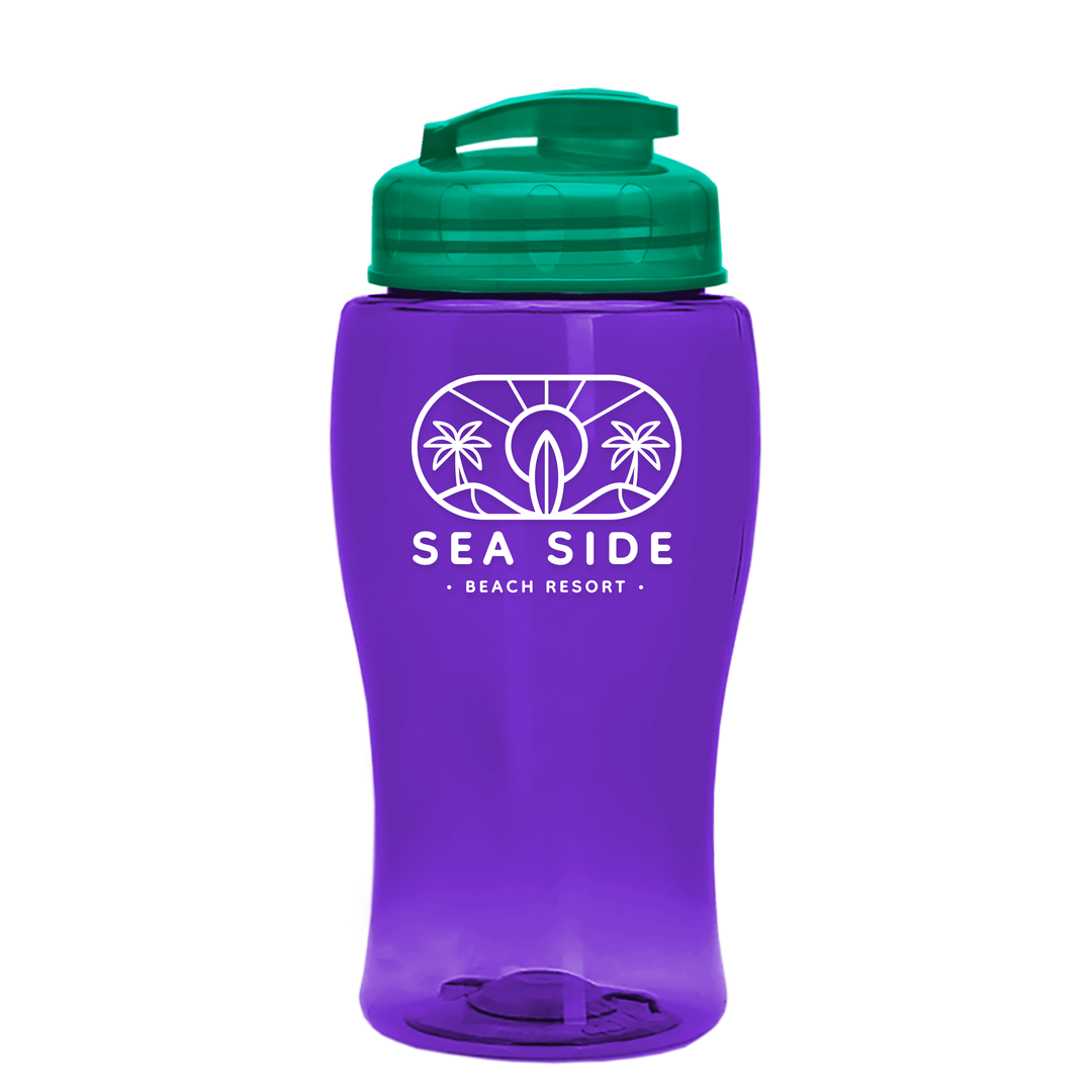 Poly-Pure Jr. - 18 oz. Transparent Bottle with USA Flip