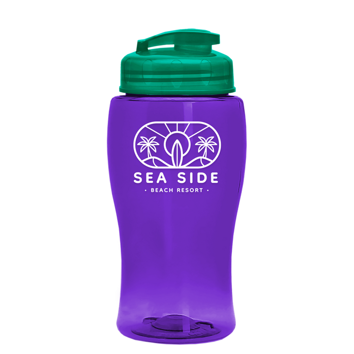 Poly-Pure Jr. - 18 oz. Transparent Bottle with USA Flip